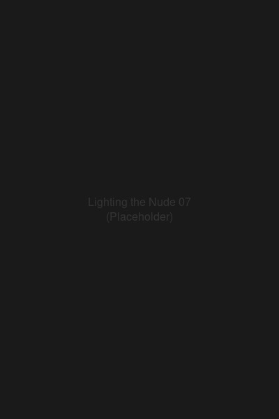 Lighting the Nude VII — backlighting creating luminous silhouette halo, minimalist black and white
