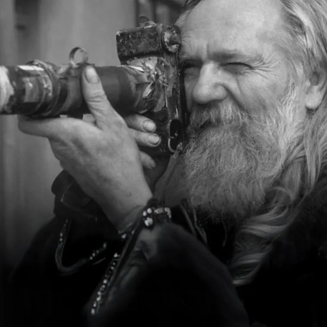 Miroslav Tichy shooting woth his cartboard camera